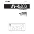 Cover page of TEAC AVH500D Owner's Manual