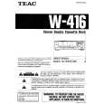 Cover page of TEAC W416 Owner's Manual