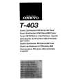 Cover page of ONKYO T-403 Owner's Manual