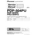 Cover page of PIONEER PDP-504PE Service Manual