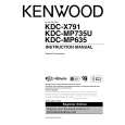 Cover page of KENWOOD KDC-X791 Owner's Manual