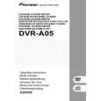 Cover page of PIONEER DVR-A05/KBXV Owner's Manual