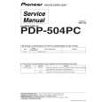 Cover page of PIONEER PDP-504PC Service Manual