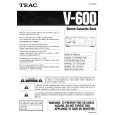 Cover page of TEAC V600 Owner's Manual