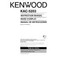 Cover page of KENWOOD KAC-5203 Owner's Manual