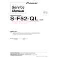 Cover page of PIONEER S-F52-QL/SXTW/EW5 Service Manual