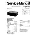 Cover page of TECHNICS RS-X302 Service Manual