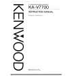 Cover page of KENWOOD KA-V7700 Owner's Manual