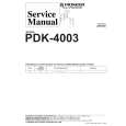Cover page of PIONEER PDK-4003/WL Service Manual