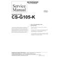 Cover page of PIONEER CS-G105-K Service Manual