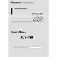 Cover page of PIONEER XDV-P90 Owner's Manual