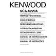 Cover page of KENWOOD KCA-S220A Owner's Manual