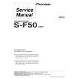 Cover page of PIONEER S-F50/XDCN Service Manual