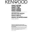 Cover page of KENWOOD KAC-S426 Owner's Manual