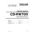 Cover page of TEAC CD-RW700 Service Manual