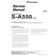 Cover page of PIONEER S-A550/XJI/E Service Manual