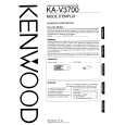 Cover page of KENWOOD KA-V3700 Owner's Manual