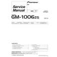 Cover page of PIONEER GM1006ZG Service Manual