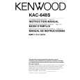 Cover page of KENWOOD KAC-648s Owner's Manual