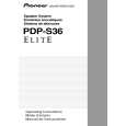 Cover page of PIONEER PDP-S36 Owner's Manual