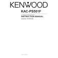 Cover page of KENWOOD KAC-PS501F Owner's Manual