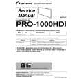 Cover page of PIONEER PRO-1000HDI Service Manual