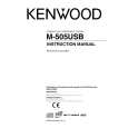 Cover page of KENWOOD M-505USB Owner's Manual