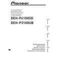 Cover page of PIONEER DEH-P4100SD/XS/EW5 Owner's Manual