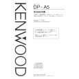 Cover page of KENWOOD DP-A5 Owner's Manual