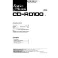 Cover page of PIONEER CD-RD100 Service Manual