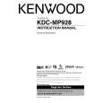 Cover page of KENWOOD KDC-MP928 Owner's Manual