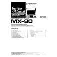 Cover page of PIONEER MX-80 Service Manual