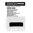 Cover page of DENON DRW840 Owner's Manual