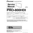 Cover page of PIONEER PRO-800HDI Service Manual