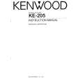 Cover page of KENWOOD KE205 Owner's Manual