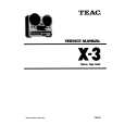 Cover page of TEAC X3 Service Manual