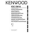 Cover page of KENWOOD KSC-SW10 Owner's Manual