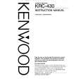 Cover page of KENWOOD KRC430 Owner's Manual