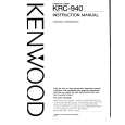 Cover page of KENWOOD KRC-940 Owner's Manual