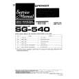 Cover page of PIONEER SG540 Service Manual