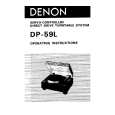 Cover page of DENON DP-59L Owner's Manual