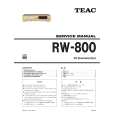 Cover page of TEAC RW-800 Service Manual