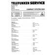 Cover page of TELEFUNKEN 3000 COMPACT SYSTEM Service Manual