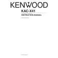 Cover page of KENWOOD KAC-X41 Owner's Manual