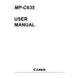 Cover page of CANON MP-C635 Owner's Manual