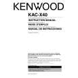 Cover page of KENWOOD KAC-X40 Owner's Manual