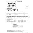 Cover page of PIONEER BE-3110/KUW Service Manual