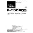 Cover page of PIONEER F-550RDS Service Manual