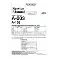 Cover page of PIONEER A203 Service Manual