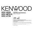 Cover page of KENWOOD KDCX859 Owner's Manual